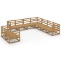 Muebles de jardín 9 piezas marrón miel madera maciza de pino von , Gartensets - Ref: Foro24-3075917, Preis: 557,42 €, Rabatt: %