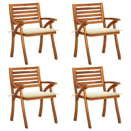 Sillas de jardín con cojines 4 unidades madera maciza de acacia von , Gartenstühle - Ref: Foro24-3075176, Preis: 499,97 €, Ra...