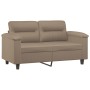 Sofá de 2 plazas con cojines cuero sintético capuchino 120 cm von , Sofas - Ref: Foro24-3200987, Preis: 248,01 €, Rabatt: %