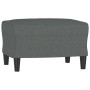Sofá de 3 plazas con taburete de tela gris oscuro 180 cm by , Sofas - Ref: Foro24-3201136, Price: 313,85 €, Discount: %