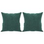 Sofá de 2 plazas con cojines terciopelo verde oscuro 140 cm by , Sofas - Ref: Foro24-3200947, Price: 291,09 €, Discount: %