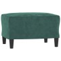Sillón con taburete terciopelo verde oscuro 60 cm von , Sofas - Ref: Foro24-3201207, Preis: 216,37 €, Rabatt: %