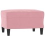 Sofá de 3 plazas con taburete de terciopelo rosa180 cm von , Sofas - Ref: Foro24-3201218, Preis: 379,90 €, Rabatt: %