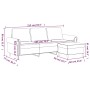 Sofá de 3 plazas con taburete de terciopelo rosa180 cm von , Sofas - Ref: Foro24-3201218, Preis: 379,90 €, Rabatt: %