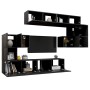 Set de muebles de salón TV 8 piezas madera ingeniería negro von , TV-Möbel - Ref: Foro24-3078828, Preis: 297,73 €, Rabatt: %