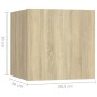 Set muebles de salón TV 10 pzas madera ingeniería roble Sonoma by , TV Furniture - Ref: Foro24-3079052, Price: 288,32 €, Disc...