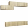 Set de muebles salón TV 7 pzas madera ingeniería roble Sonoma von , TV-Möbel - Ref: Foro24-3079044, Preis: 206,61 €, Rabatt: %