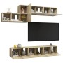 Set de muebles salón TV 7 pzas madera ingeniería roble Sonoma von , TV-Möbel - Ref: Foro24-3079044, Preis: 206,61 €, Rabatt: %
