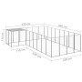 Perrera plateada 10,89 m² acero von , Hundehütten und Zäune - Ref: Foro24-3082232, Preis: 400,18 €, Rabatt: %