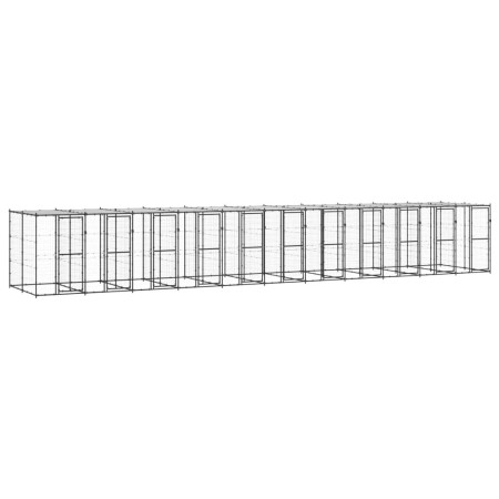 Perrera de exterior de acero con techo 26,62 m² von , Hundehütten und Zäune - Ref: Foro24-3082258, Preis: 1,00 €, Rabatt: %