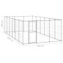 Perrera de exterior de acero galvanizado 21,78 m² von , Hundehütten und Zäune - Ref: Foro24-3082328, Preis: 641,01 €, Rabatt: %