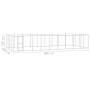 Perrera de exterior de acero galvanizado 43,56 m² von , Hundehütten und Zäune - Ref: Foro24-3082321, Preis: 998,23 €, Rabatt: %