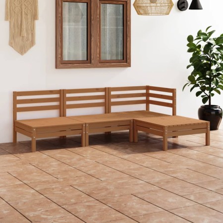 Juego muebles de jardín 4 pzas madera maciza pino marrón miel von , Gartensets - Ref: Foro24-3082630, Preis: 215,61 €, Rabatt: %