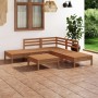 Juego muebles de jardín 6 pzas madera maciza pino marrón miel by , Garden sets - Ref: Foro24-3082645, Price: 297,16 €, Discou...