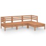 Juego muebles de jardín 4 pzas madera maciza pino marrón miel de , Conjuntos de jardín - Ref: Foro24-3082670, Precio: 222,91 ...
