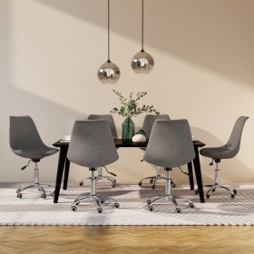 Sillas de comedor giratorias 6 unidades tela gris claro de , Sillas de comedor - Ref: Foro24-3085390, Precio: 338,36 €, Descu...