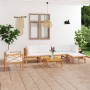 Set de muebles de jardín 7 pzas madera de teca y cojines crema von , Gartensets - Ref: Foro24-3087204, Preis: 921,67 €, Rabat...
