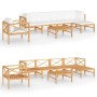 Set de muebles de jardín 7 pzas madera de teca y cojines crema von , Gartensets - Ref: Foro24-3087204, Preis: 921,67 €, Rabat...