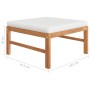 Set de muebles de jardín 7 pzas madera de teca y cojines crema von , Gartensets - Ref: Foro24-3087204, Preis: 921,67 €, Rabat...