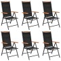 Sillas de jardín plegables 6 unidades textilene negro by , Garden chairs - Ref: Foro24-312187, Price: 333,37 €, Discount: %