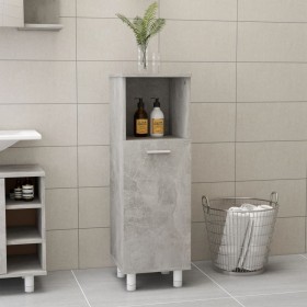 Armario de baño madera contrachapada gris 30x30x95 cm by , Bathroom furniture - Ref: Foro24-802619, Price: 59,40 €, Discount: %