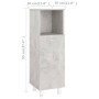 Armario de baño madera contrachapada gris 30x30x95 cm von , Badezimmermöbel - Ref: Foro24-802619, Preis: 59,40 €, Rabatt: %