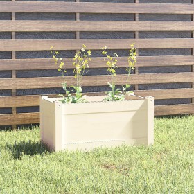 Jardinera de madera maciza de pino blanca 60x31x31 cm by , Pots and planters - Ref: Foro24-810706, Price: 32,94 €, Discount: %