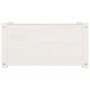 Jardinera de madera maciza de pino blanca 60x31x31 cm von , Töpfe und Pflanzgefäße - Ref: Foro24-810706, Preis: 32,94 €, Raba...