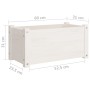 Jardinera de madera maciza de pino blanca 60x31x31 cm von , Töpfe und Pflanzgefäße - Ref: Foro24-810706, Preis: 32,94 €, Raba...