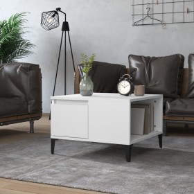 Mesa de centro madera contrachapada blanco 55x55x36,5 cm by , Coffee table - Ref: Foro24-821084, Price: 65,81 €, Discount: %