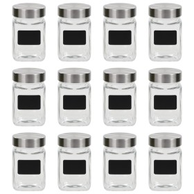 Tarros de almacenaje con pegatina 12 unidades 300 ml von , Keksdosen - Ref: Foro24-50855, Preis: 33,46 €, Rabatt: %