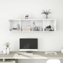 Mueble TV pared contrachapada blanco brillo 37x37x142,5 cm von , TV-Möbel - Ref: Foro24-805495, Preis: 67,17 €, Rabatt: %