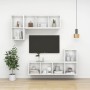 Mueble TV pared contrachapada blanco brillo 37x37x142,5 cm von , TV-Möbel - Ref: Foro24-805495, Preis: 67,17 €, Rabatt: %