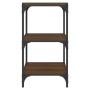 Estantería contrachapada y acero roble marrón 40x33x70,5 cm de , Librerías y estanterías - Ref: Foro24-819311, Precio: 44,77 €