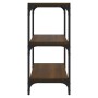 Estantería contrachapada y acero roble marrón 40x33x70,5 cm de , Librerías y estanterías - Ref: Foro24-819311, Precio: 44,77 €