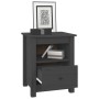 Mesita de noche madera maciza de pino gris 40x35x49 cm de , Mesitas de noche - Ref: Foro24-813713, Precio: 54,09 €, Descuento: %