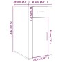 Armario de escritorio madera contrachapada blanco 40x49x75 cm von , Schränke und Lagerung - Ref: Foro24-816792, Preis: 75,20 ...