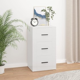 Aparador de madera contrachapada blanco brillante 40x33x70 cm by , Sideboards - Ref: Foro24-819422, Price: 62,29 €, Discount: %