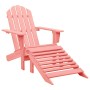 Silla jardín Adirondack con otomana madera maciza de abeto rosa von , Gartenstühle - Ref: Foro24-315867, Preis: 110,75 €, Rab...