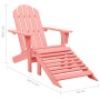 Silla jardín Adirondack con otomana madera maciza de abeto rosa von , Gartenstühle - Ref: Foro24-315867, Preis: 110,75 €, Rab...