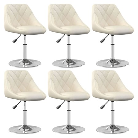Silla de comedor giratoria 6 uds terciopelo crema von , Essstühle - Ref: Foro24-3088768, Preis: 347,27 €, Rabatt: %