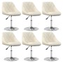 Silla de comedor giratoria 6 uds terciopelo crema von , Essstühle - Ref: Foro24-3088768, Preis: 347,27 €, Rabatt: %