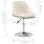Silla de comedor giratoria 6 uds terciopelo crema von , Essstühle - Ref: Foro24-3088768, Preis: 347,27 €, Rabatt: %