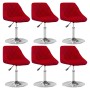 Sillas de comedor giratorias 6 unidades terciopelo rojo tinto de , Sillas de comedor - Ref: Foro24-3088775, Precio: 328,08 €,...
