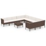 Set muebles de jardín 12 pzas y cojines ratán sintético marrón von , Gartensets - Ref: Foro24-3094499, Preis: 899,26 €, Rabat...