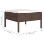 Set muebles de jardín 11 pzas y cojines ratán sintético marrón by , Garden sets - Ref: Foro24-3094503, Price: 821,72 €, Disco...
