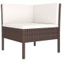 Set muebles de jardín 9 pzas y cojines ratán sintético marrón de , Conjuntos de jardín - Ref: Foro24-3094595, Precio: 727,55 ...