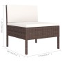 Set muebles de jardín 9 pzas y cojines ratán sintético marrón de , Conjuntos de jardín - Ref: Foro24-3094595, Precio: 727,55 ...
