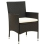Set comedor de jardín 9 piezas y cojines ratán sintético negro by , Garden sets - Ref: Foro24-3094846, Price: 650,94 €, Disco...