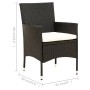 Set comedor de jardín 9 piezas y cojines ratán sintético negro by , Garden sets - Ref: Foro24-3094846, Price: 650,94 €, Disco...